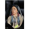 Image 1 : VINTAGE SIGNED INDIAN CHIEF CHALKWARE WALL PLAQUE