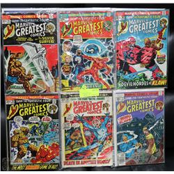 COLLECTION OF 6 MARVEL 20 AND 30 CENT COMICS
