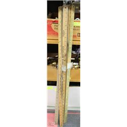 LOT OF 8 OLD YARD STICKS