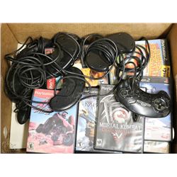 LOT OF 37 PS2 GAMES AND SEGA GENESIS CONTROLLERS