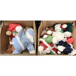 2 LARGE BOXES OF CHRISTMAS STUFFED ANIMALS