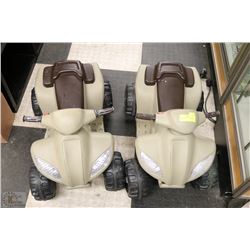 2 CHILDRENS BATTERY OPERATED QUADS