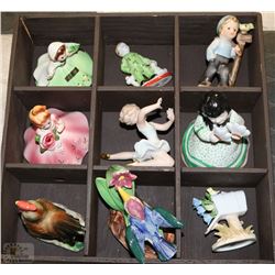 LOT OF 9 SIGNED FIGURINES