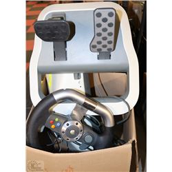 XBOX  360  WHEEL AND PEDDLE ACCESSORES