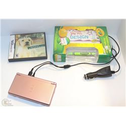 NINTENDO DS WITH CAR CHARGER ,NEW CASE , STYLUS