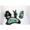 Image 1 : 4  PIECES OF BLUE MOUNTAIN POTTERY INCL. FROG,