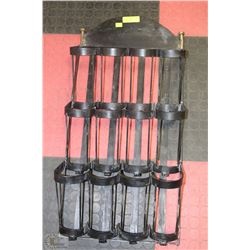 LARGE METAL WALL MOUNTABLE WINE RACK