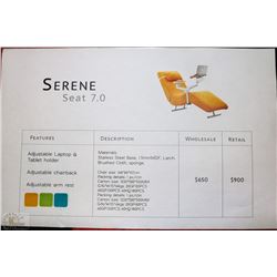 NEW IN BOX YELLOW  ERGONOMETICAL CHAIR W/ITH