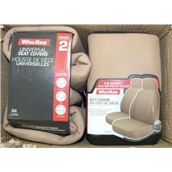CASE WITH 2 PAIRS OF HUDSON TAN UNIVERSAL SEAT