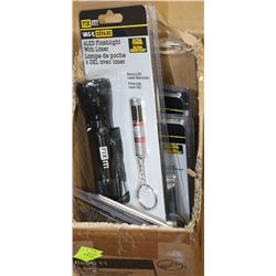 CASE OF 6 LED FLASHLIGHTS WITH LASER KEYCHAINS