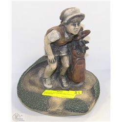 VINTAGE 1992 YOUNG GIRL GOLFER SCULPTURE