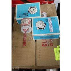 BOX OF POTTERY GLAZES AND STAINS