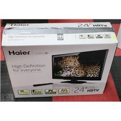 HAIER 24" LCD TV WITH 2 HDMI PORTS AND PC INPUT