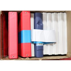 BOX OF BINDERS