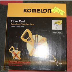 KOMELON FIBER REEL 330 FT TAPE MEASURER