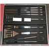 Image 1 : NEW 11-PC COMPLETE BBQ SET IN BLACK CASE