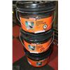 Image 1 : LOT OF 3 PLASTIC CEMENT 10KG TUBS