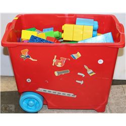 MEGABLOX COLLECTION W/ BIN ON WHEELS