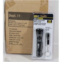 CASE OF 6 LED FLASHLIGHT WITH LASER SETS