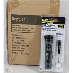 CASE OF 6 LED FLASHLIGHT WITH LASER SETS