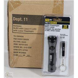 CASE OF 6 LED FLASHLIGHT WITH LASER SETS