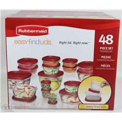 48PC RUBBERMAID EASY FIND LID SET