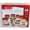 Image 1 : 48PC RUBBERMAID EASY FIND LID SET