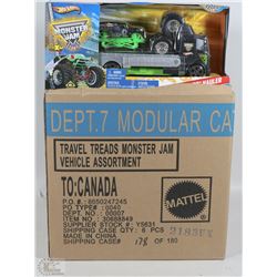 CASE OF 6 HOTWHEELS MONSTER JAM SETS