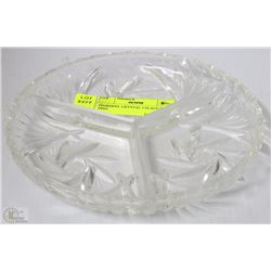 PINWHEEL CRYSTAL 3 PLACE DELI DISH