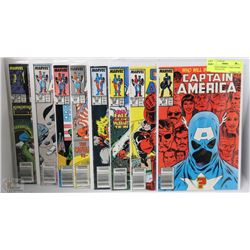 8 CAPTAIN AMERICA  COMIC BOOKS INCL #333,341,339,