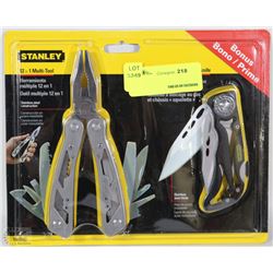 NEW STANLEY 12 IN 1 MULTI TOOL WITH BONUS KNIFE