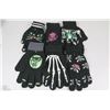 Image 1 : NEW 6 PACK GLOW IN THE DARK HALLOWEEN GLOVES