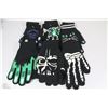 Image 1 : NEW 6 PACK GLOW IN THE DARK HALLOWEEN GLOVES