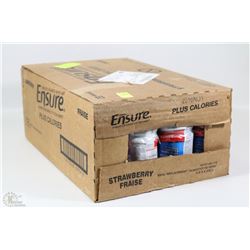 CASE OF 24 ENSURE MEAL SUPPLEMENT STRAWBERRY