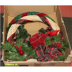 BOX OF TWO CHRISTMAS WREATHS
