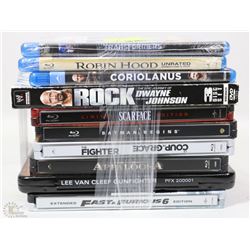 BUNDLE OF 10 BLUERAY MOVIES