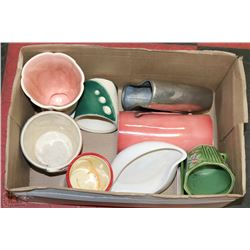 LARGE BOX OF VARIOUS VASES AND PLANTERS