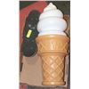 Image 1 : LARGE ICE CREAM CONE MONEY BOX AND SMALL