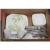 Image 1 : 4 PLACE SET CORELLE DISHES "VITRELLE" INCL PLATES,