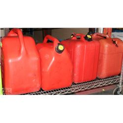 4 JERRY GAS CANS