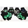 Image 1 : 6 PACK OF GLOW IN THE DARK HALLOWEEN GLOVES