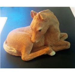 VINTAGE SIGNED SANDICAST COLT SCULPTURE