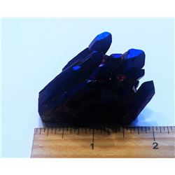 PURPLE  TITANIUM QUARTZ CLUSTER CRYSTAL