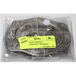 SET OF 2 NEW TEQUILA CALZADORES BELT BUCKLES