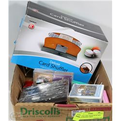 DELUXE CARD SHUFFLER W/ NEW AND VINTAGE CARDS