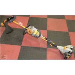 RYOBI GAS WEEDEATER WITH BLADE ATTACHMENT (TESTED)