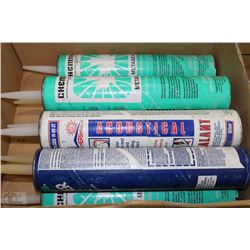 BOX OF ACCOUSTIC SEALANT AND CONSTRUCTION