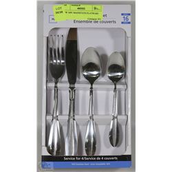 NEW 16PC MAINSTAYS FLATWARE