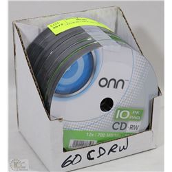 BULK PACK 60 CDRW MEDIA DISKS