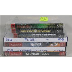 BUNDLE W/THREE PS3 GAMES & FOUR PS2